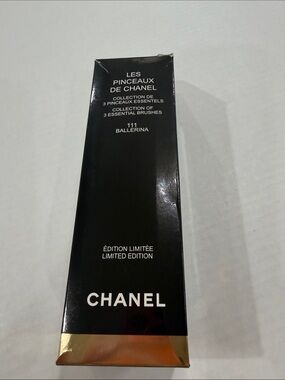 CHANEL Les Pinceaux de CHANEL 3-Piece Brush Set - Black & Gold